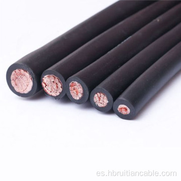 Cable de soldadura de núcleo flexible de cobre de bajo voltaje de goma